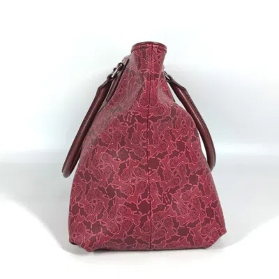 Pre-owned Celine Red Color Pvc Leather Shoulder Bag Tote Bag ()