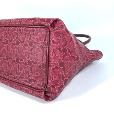 Pre-owned Celine Red Color Pvc Leather Shoulder Bag Tote Bag ()