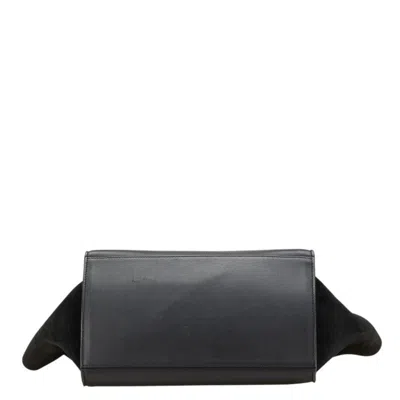 Pre-owned Celine Trapeze Black Leather Handbag Shoulder Bag ()