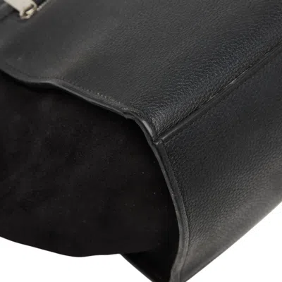 Pre-owned Celine Trapeze Black Leather Suede Handbag Shoulder Bag ()
