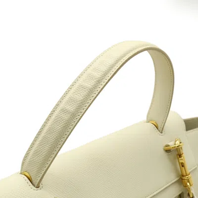 Pre-owned Celine White Leather Handbag Shoulder Bag Tote Bag ()