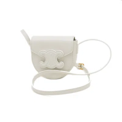 Pre-owned Celine White Leather Pochette Shoulder Bag ()