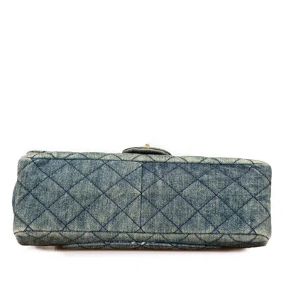 Pre-owned Chanel 2.55 Light Blue Denim Shoulder Bag ()