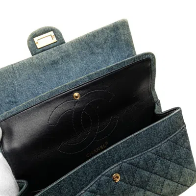 Pre-owned Chanel 2.55 Light Blue Denim Shoulder Bag ()