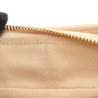Pre-owned Chanel Beige Leather Shoulder Bag () In Sand
