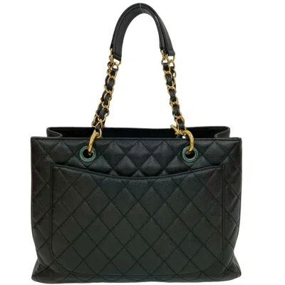Pre-owned Chanel Black Grained Calfskin Tote Bag ()