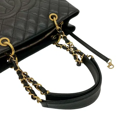 Pre-owned Chanel Black Grained Calfskin Tote Bag ()