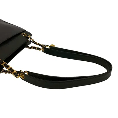 Pre-owned Chanel Black Grained Calfskin Tote Bag ()