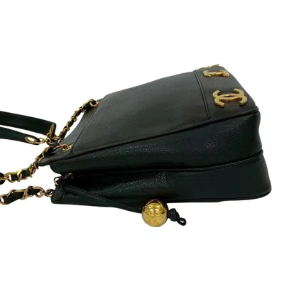 Pre-owned Chanel Black Grained Calfskin Tote Bag ()