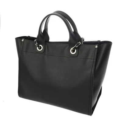 Pre-owned Chanel Black Grained Calfskin Tote Bag ()