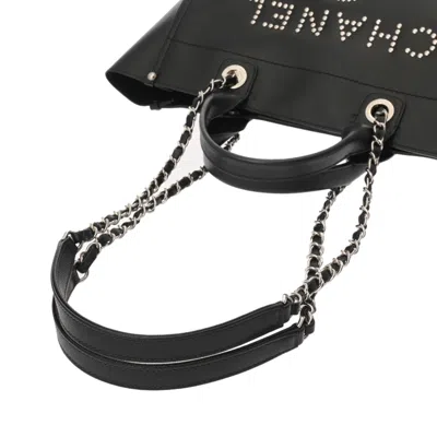 Pre-owned Chanel Black Grained Calfskin Tote Bag ()