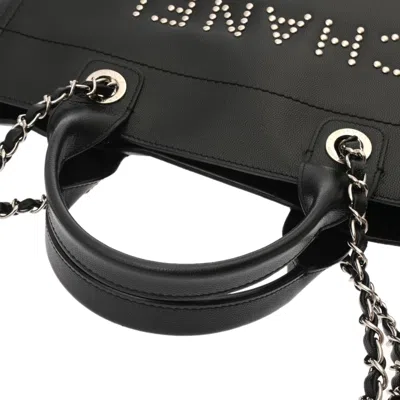 Pre-owned Chanel Black Grained Calfskin Tote Bag ()