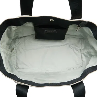 Pre-owned Chanel Black Gray Nylon Handbag Tote Bag () In Multi