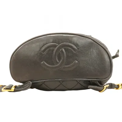Pre-owned Chanel Black Leather Backpack ()