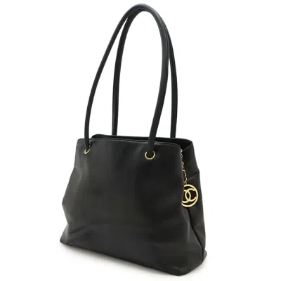 Pre-owned Chanel Black Leather Shoulder Bag Tote Bag ()