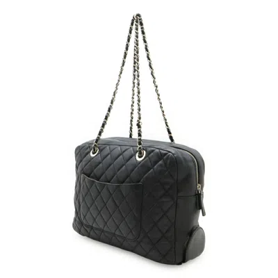 Pre-owned Chanel Black Leather Shoulder Bag Tote Bag ()