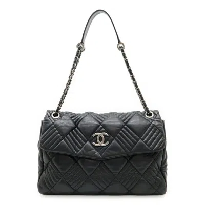 Pre-owned Chanel Black Leather Shoulder Bag Tote Bag ()