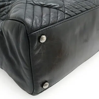 Pre-owned Chanel Black Leather Shoulder Bag Tote Bag ()