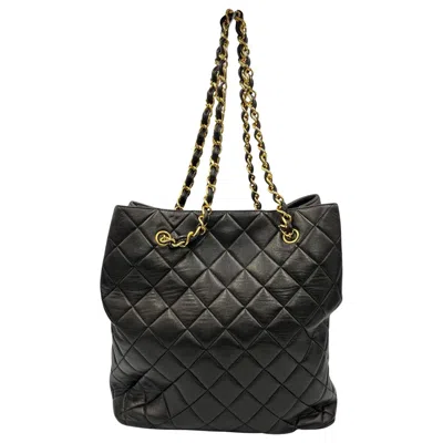 Pre-owned Chanel Black Leather Tote Bag ()