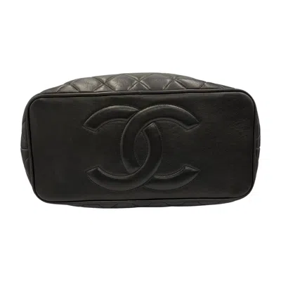 Pre-owned Chanel Black Leather Tote Bag ()