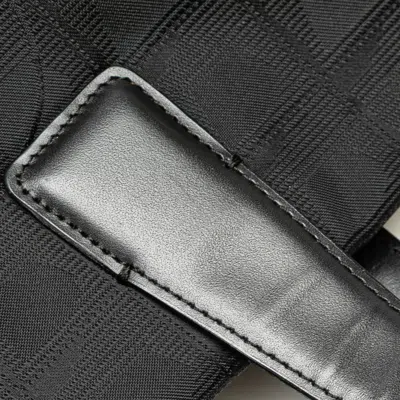 Pre-owned Chanel Black Nylon Leather Shoulder Bag Tote Bag ()