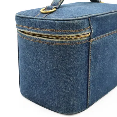 Pre-owned Chanel Blue Denim Handbag Vanity Bag ()