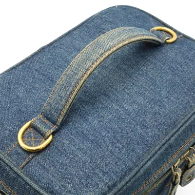 Pre-owned Chanel Blue Denim Handbag Vanity Bag ()