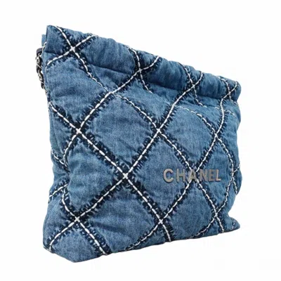 Pre-owned Chanel Blue Denim Shoulder Bag ()