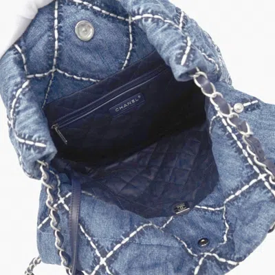 Pre-owned Chanel Blue Denim Shoulder Bag ()