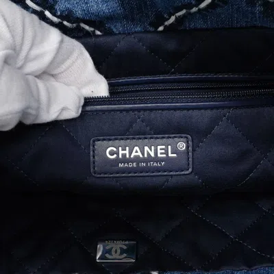 Pre-owned Chanel Blue Denim Shoulder Bag ()