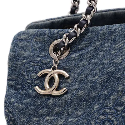 Pre-owned Chanel Blue Denim Shoulder Bag ()