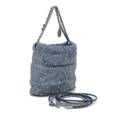 Pre-owned Chanel Blue Denim Shoulder Bag ()