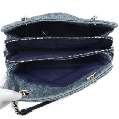 Pre-owned Chanel Blue Denim Shoulder Bag ()