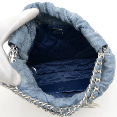 Pre-owned Chanel Blue Denim Shoulder Bag ()