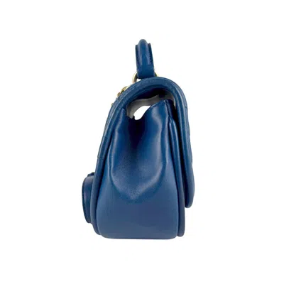 Pre-owned Chanel Blue Leather Handbag Shoulder Bag ()