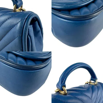 Pre-owned Chanel Blue Leather Handbag Shoulder Bag ()