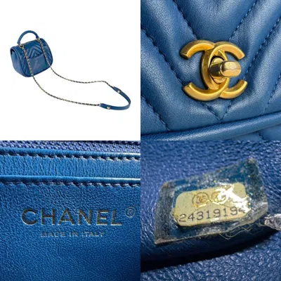 Pre-owned Chanel Blue Leather Handbag Shoulder Bag ()