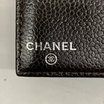 Pre-owned Chanel Brown Grained Calfskin Long Wallet (bi-fold) ()