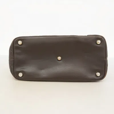 Pre-owned Chanel Brown Patent Leather Leather Tote Bag ()