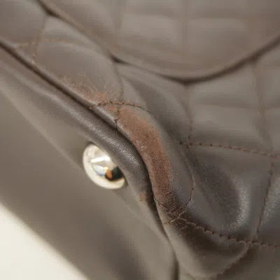 Pre-owned Chanel Brown Patent Leather Leather Tote Bag ()