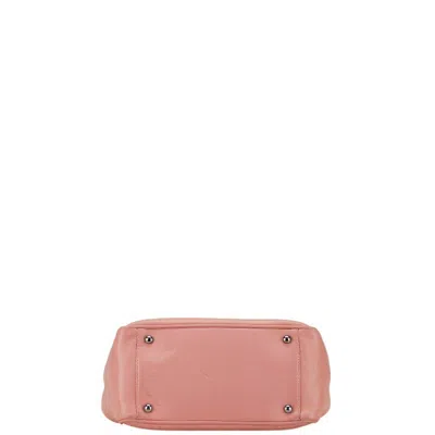 Pre-owned Chanel Chocolate Bar Pink Grained Calfskin Tote Bag ()