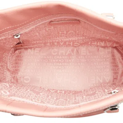 Pre-owned Chanel Chocolate Bar Pink Grained Calfskin Tote Bag ()