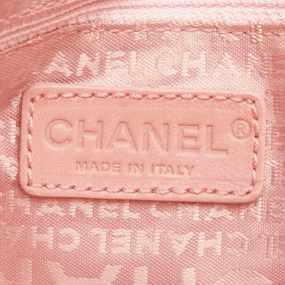 Pre-owned Chanel Chocolate Bar Pink Grained Calfskin Tote Bag ()