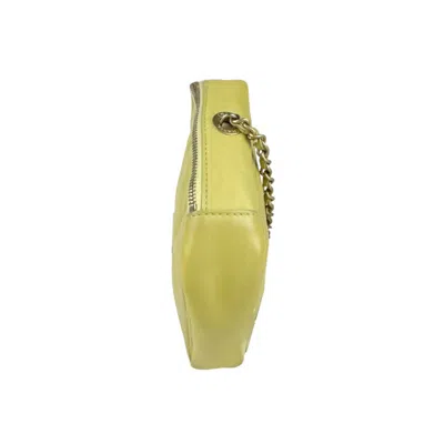 Pre-owned Chanel Gold Green Yellow Metal Leather Shoulder Bag ()