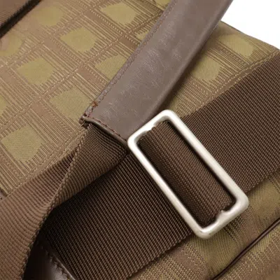 Pre-owned Chanel Khaki New Travel Line Leather Backpack Shoulder Bag () In Brown