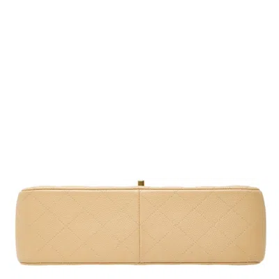 Pre-owned Chanel Matelasse Beige Grained Calfskin Shoulder Bag () In Sand