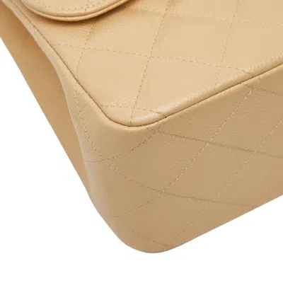 Pre-owned Chanel Matelasse Beige Grained Calfskin Shoulder Bag () In Sand