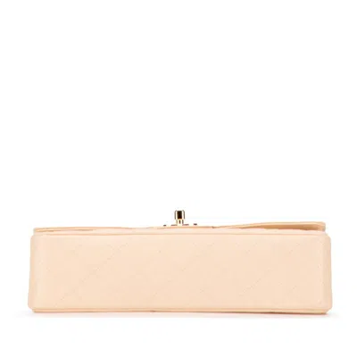 Pre-owned Chanel Matelasse Beige Grained Calfskin Shoulder Bag () In Sand