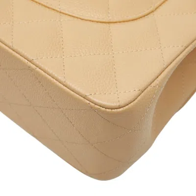 Pre-owned Chanel Matelasse Beige Grained Calfskin Shoulder Bag () In Sand
