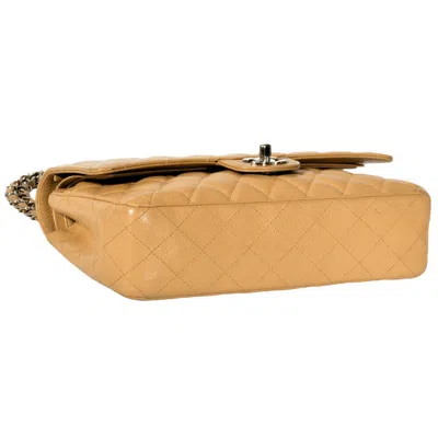Pre-owned Chanel Matelasse Beige Grained Calfskin Shoulder Bag () In Sand